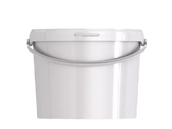 Hvit plastbøtte som kan brukes til mange forskjellige formål