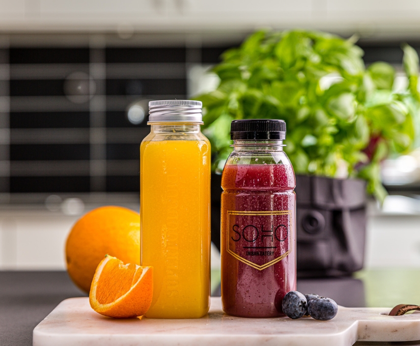 Juiceflaskor med skruvkork