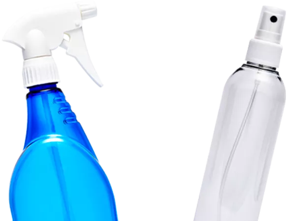 Plastsprayflasker for rengjøringsprodukter