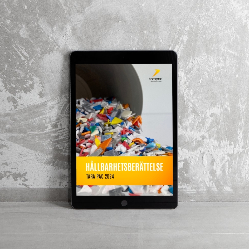 Tara Pacs hållbarhetsberättelse i surfplatta