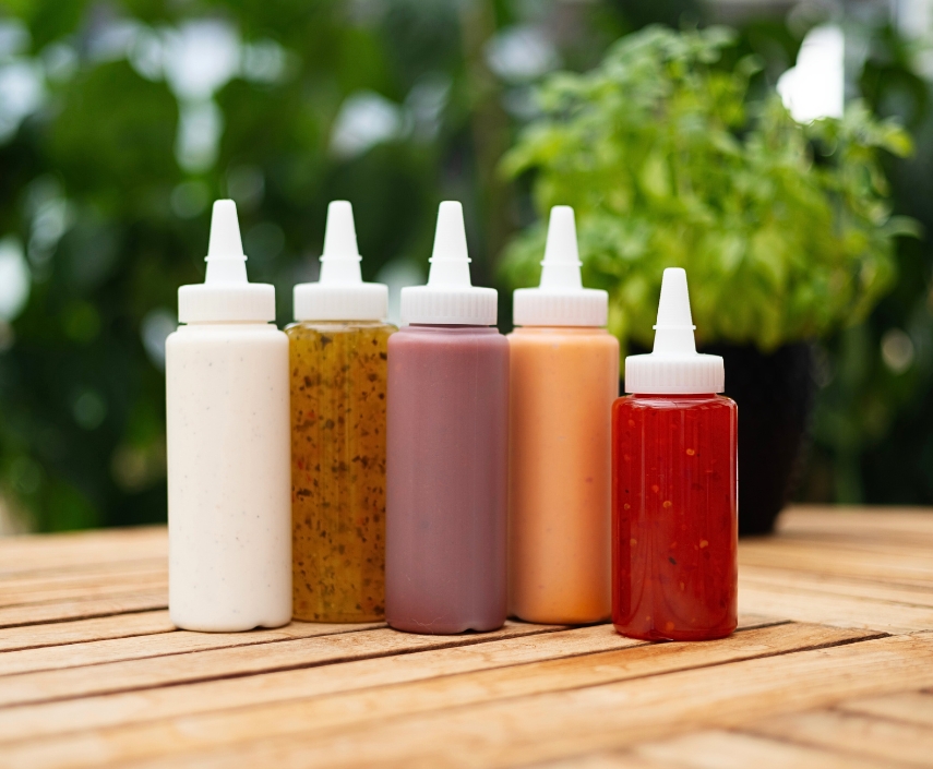 Dressingflaskor med pip