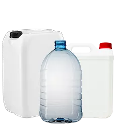 Plastdunkar i olika former och storlekar