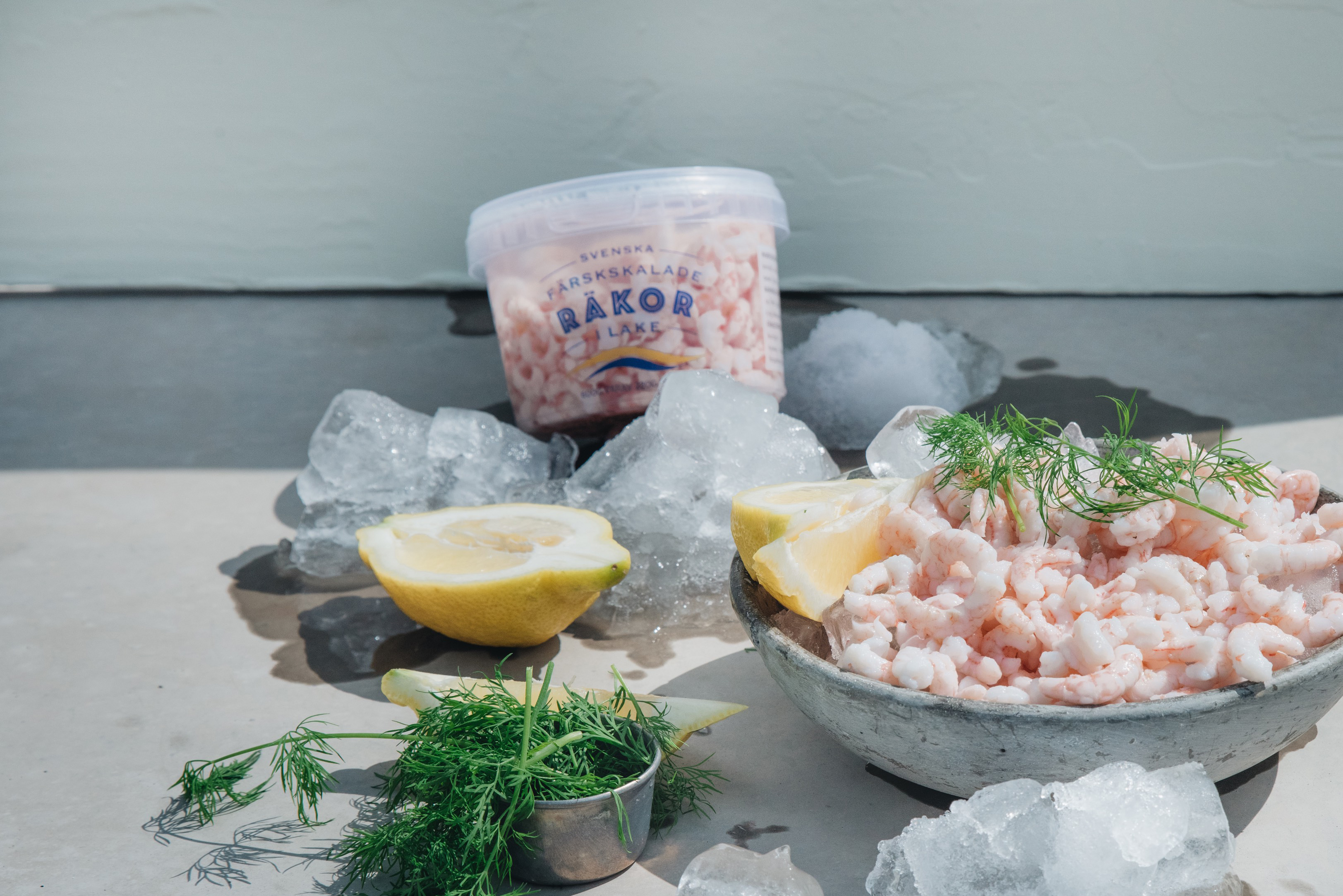 Plasthink för livsmedel som passar bra till räkor