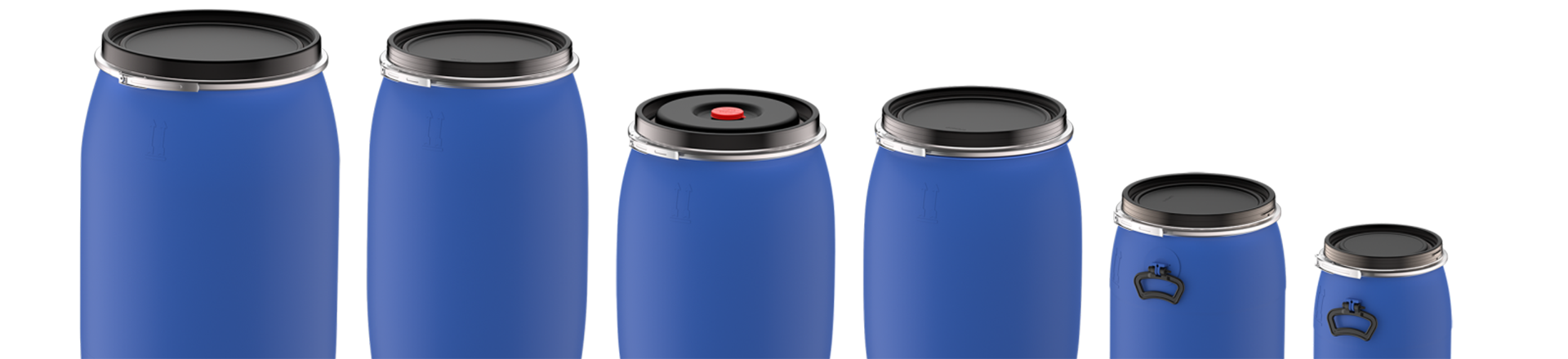 Plastfat i ulike størrelser og modeller