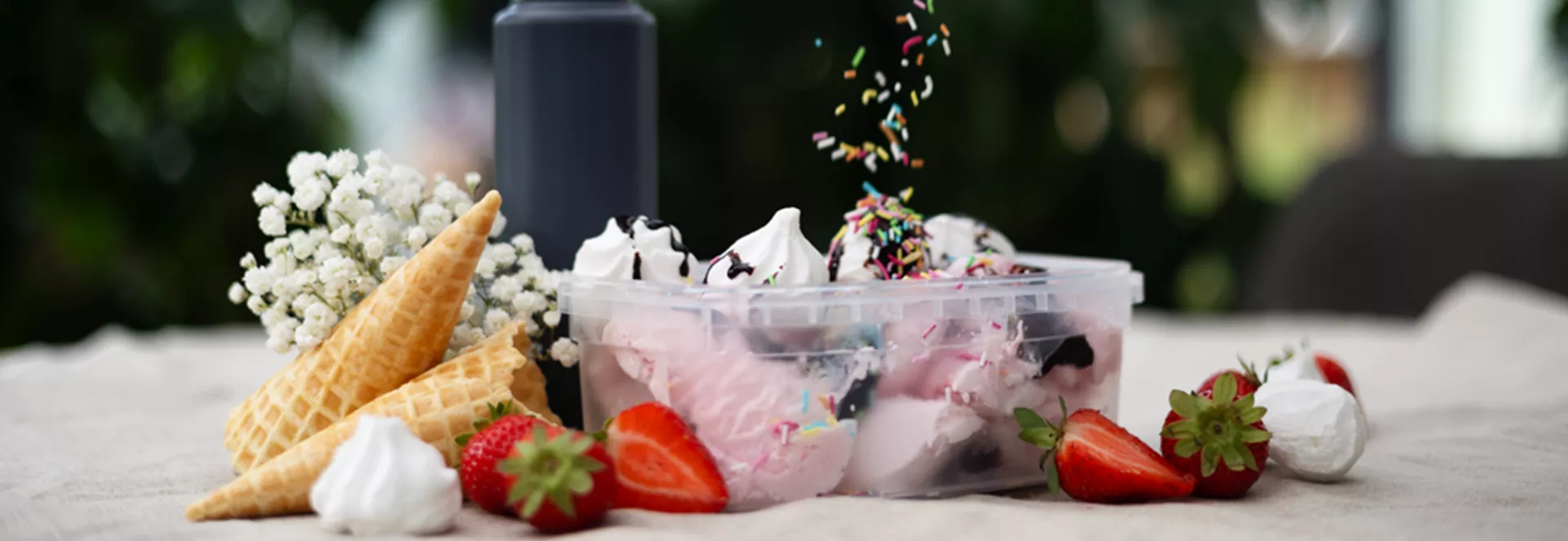 Køletålig plastbøtte til is og andre fødevarer