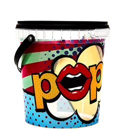 Plastboks med lokk og trykk i PP