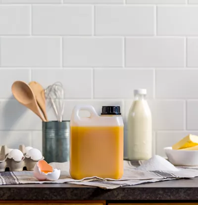 Plastdunkar till äggula och andra livsmedel