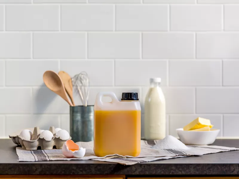 Plastdunkar till äggula och andra livsmedel