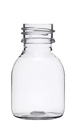 Liten flaska i PET på 60 ml