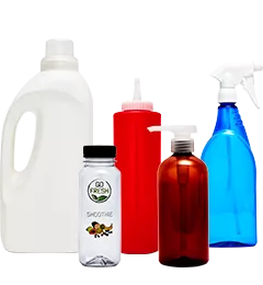 Plastikflasker i forskellige materialer og til flere produkter