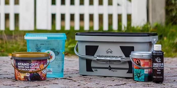 Trykte emballasjer i ulike utførelser for flere produkter