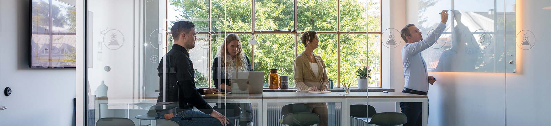 Mötesbild från kontoret i Lund