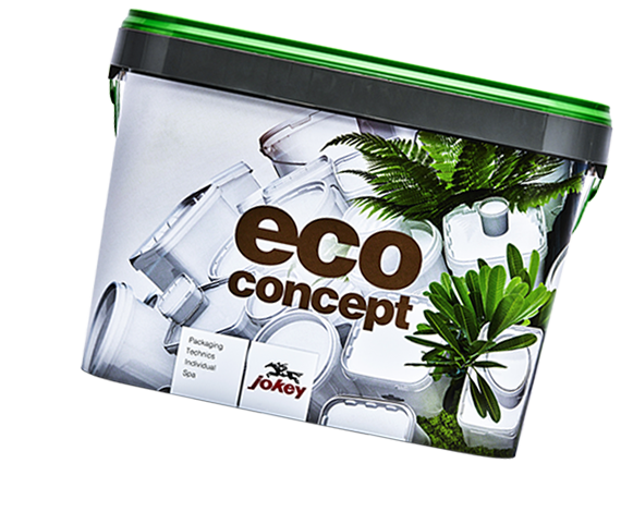 Muovinen maaliämpäri kierrätysmateriaalista ja painatuksella