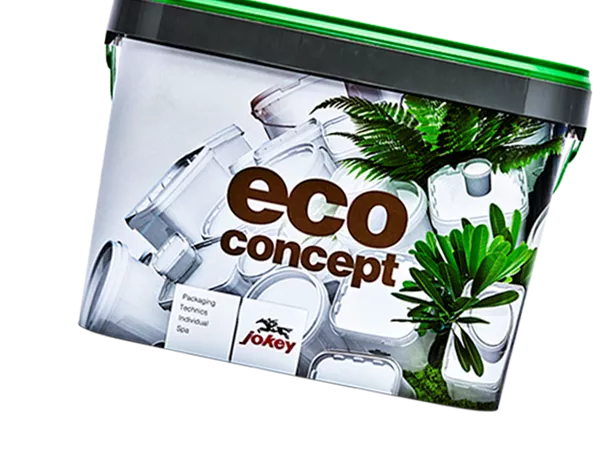 Muovinen maaliämpäri kierrätysmateriaalista ja painatuksella