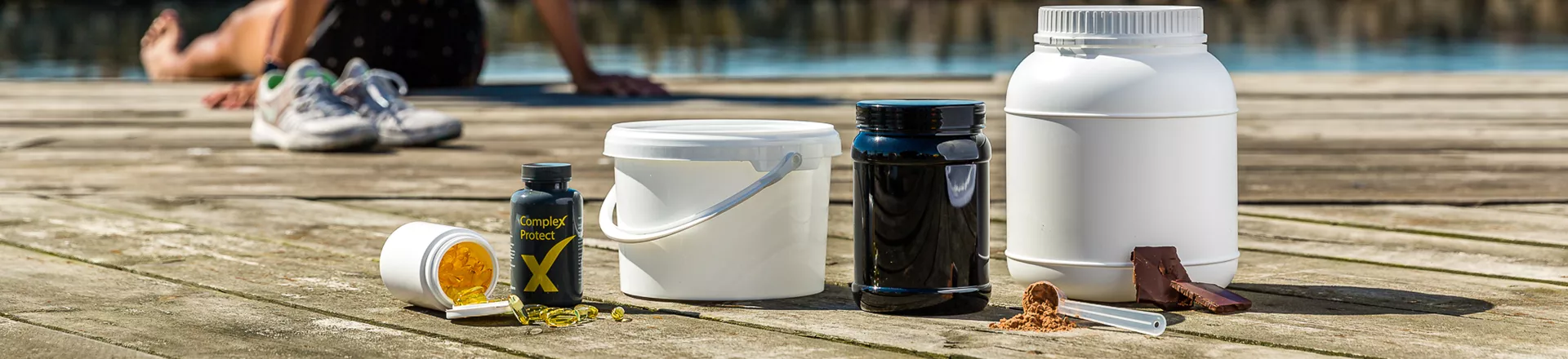Plastförpackningar till proteinpulver, vitaminer och kosttillskott